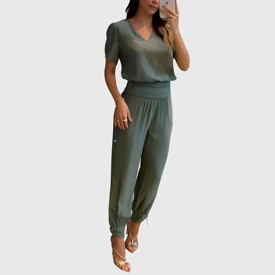 Jennifer | Ensemble Blouse et Pantalon Élégant