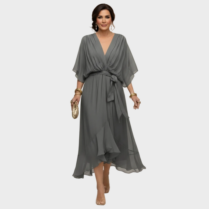Monica Chiffon - Robe à décolleté en V