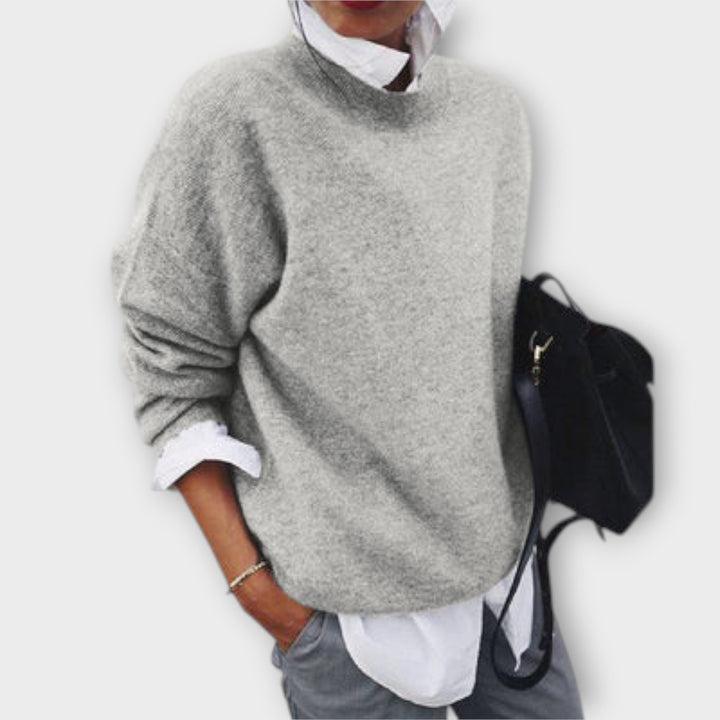 Lucie - Pull en vert olive doux