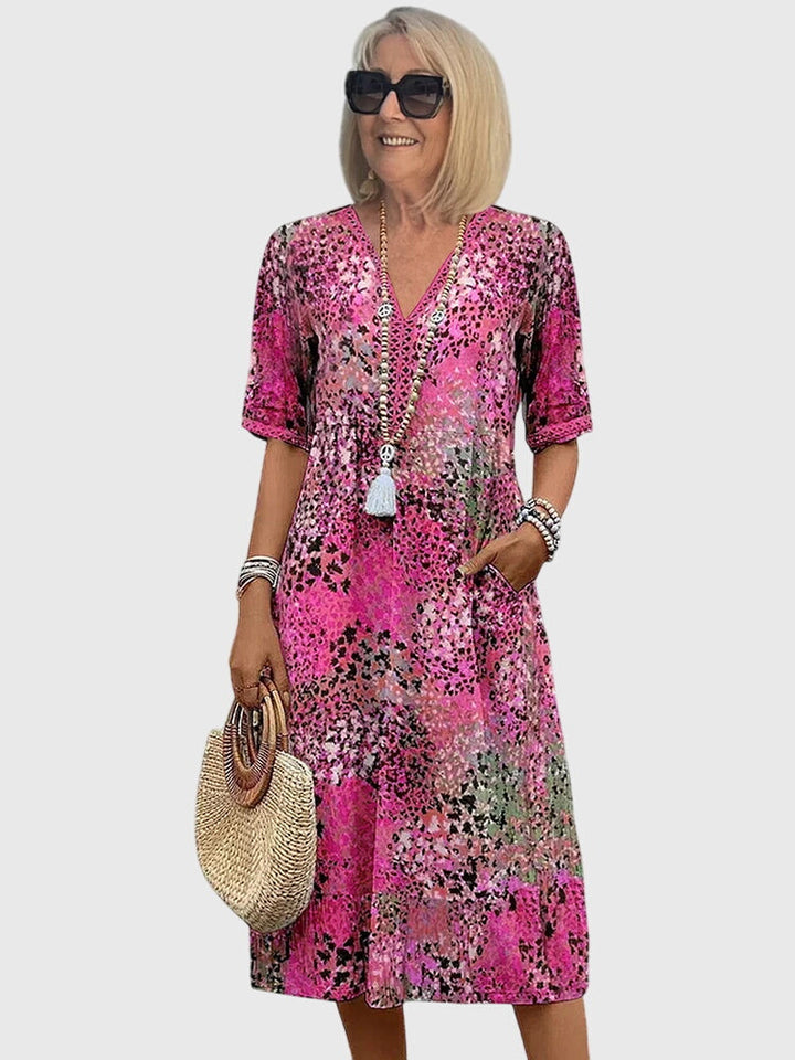 Bella | Robe Midi Florale Élégante