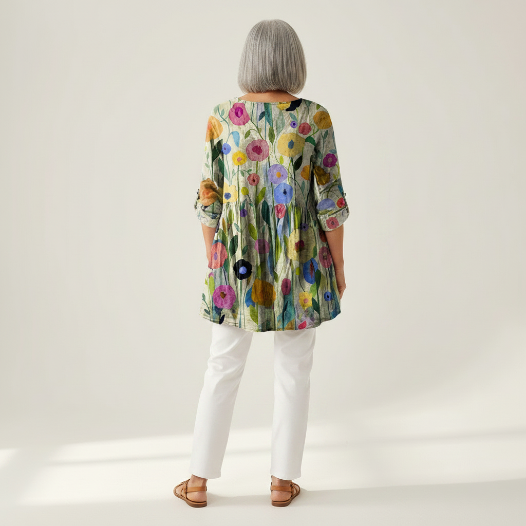 Floriane - Blouse longue imprimée