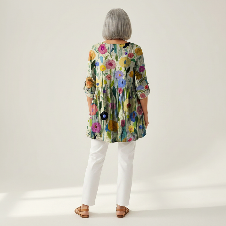 Floriane - Blouse longue imprimée