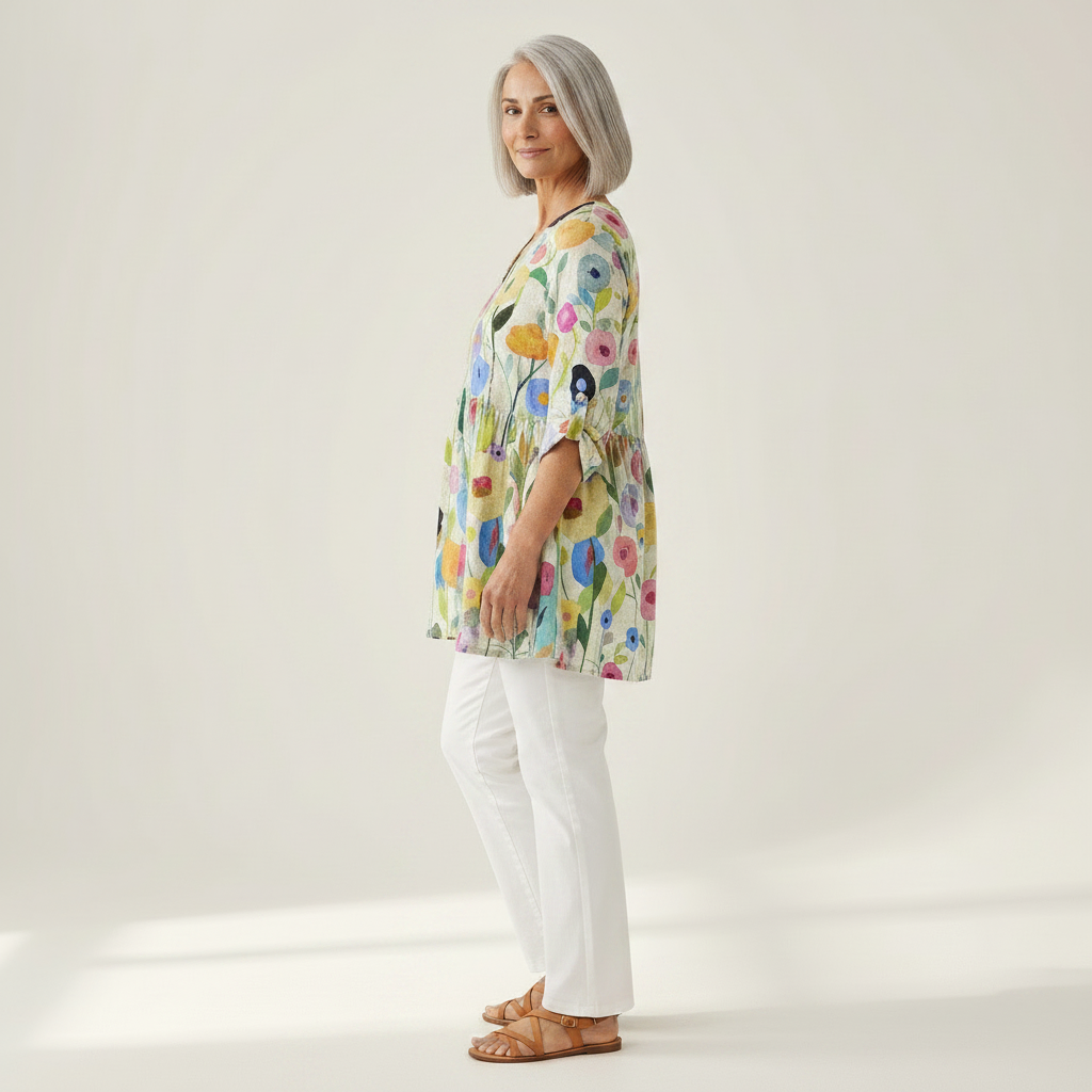 Floriane - Blouse longue imprimée