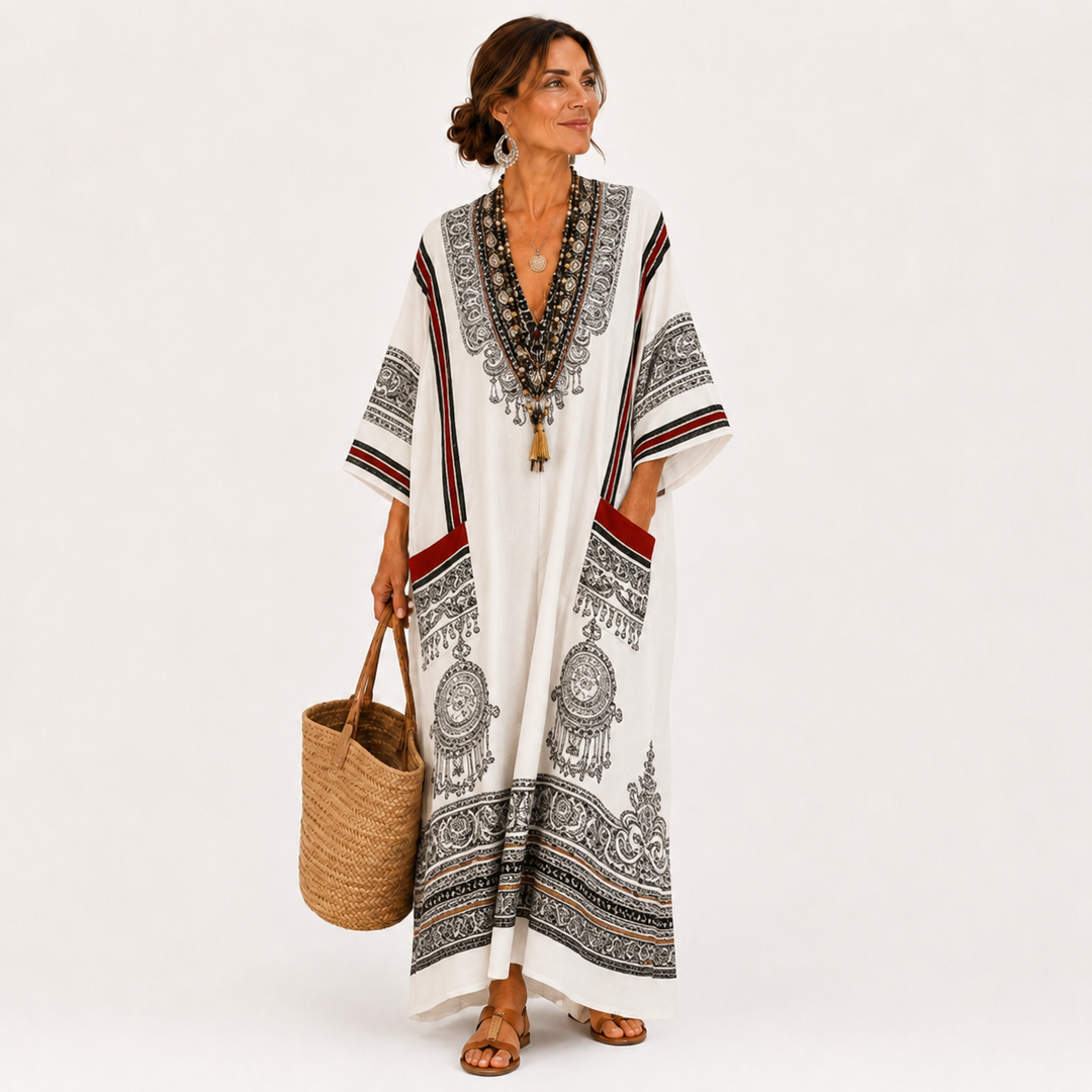Caftan Clara Wit Ethnique