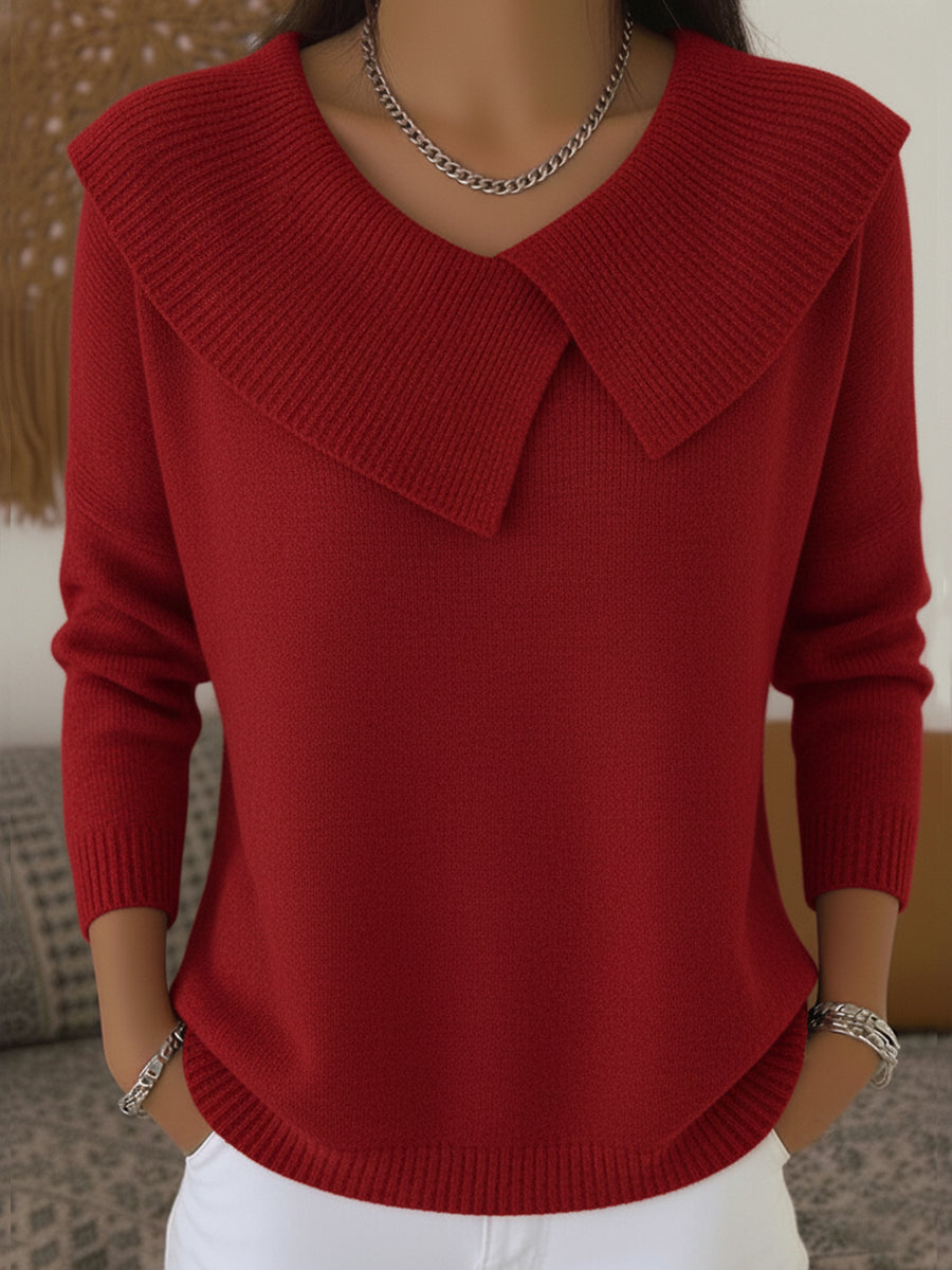 Caroline – Pull élégant en maille avec col distinctif