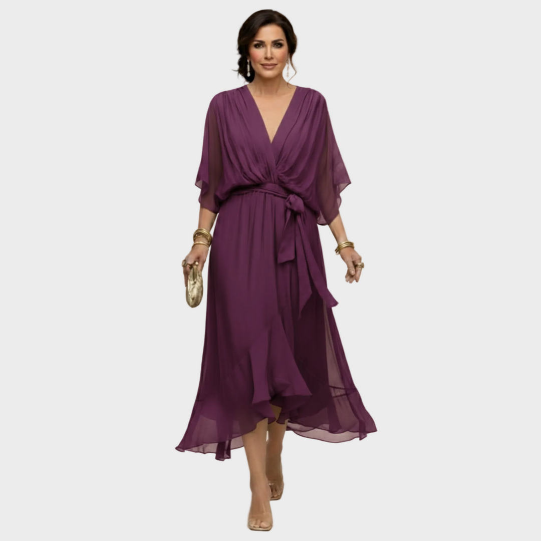 Monica Chiffon - Robe à décolleté en V