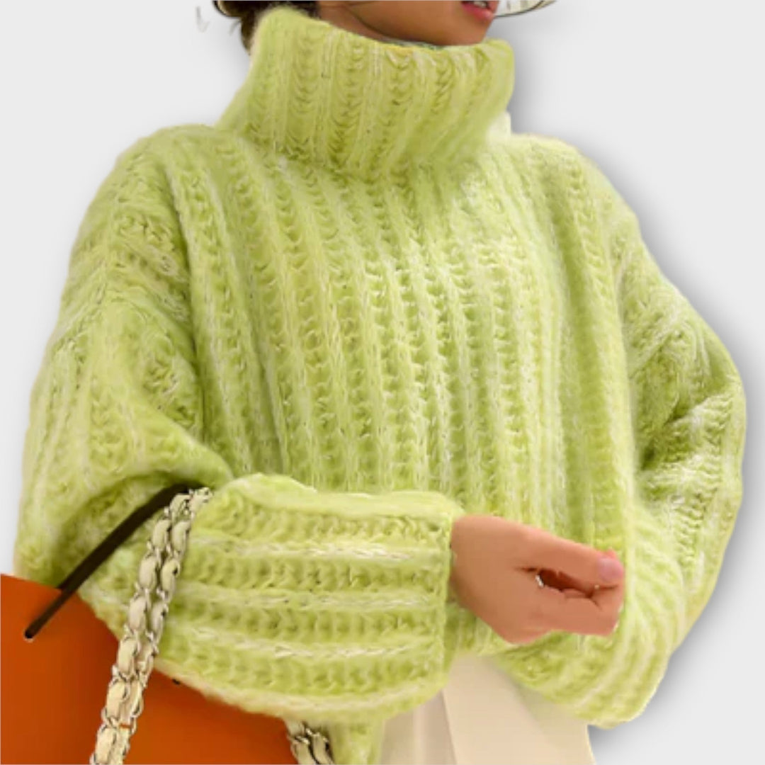 Inès - Pull à capuche blanc doux avec manches longues