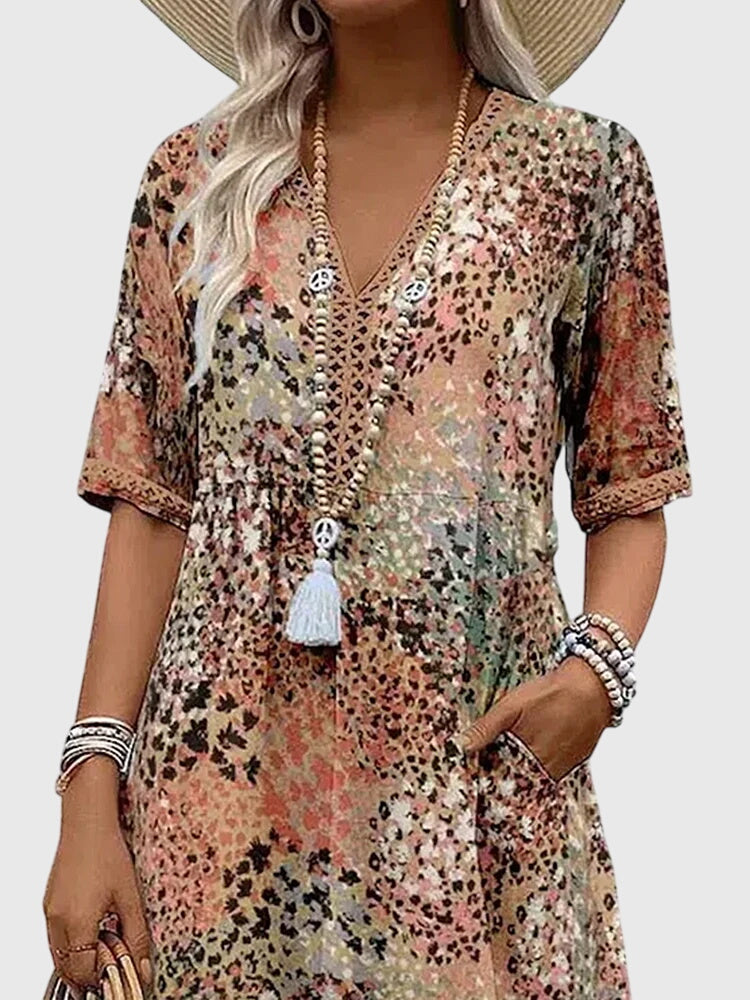 Bella | Robe Midi Florale Élégante