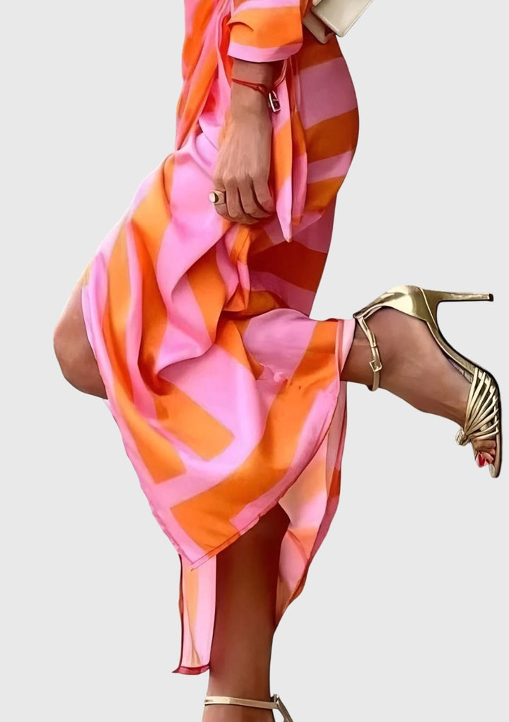 Everly | Robe Wrap Élégante avec Imprimé