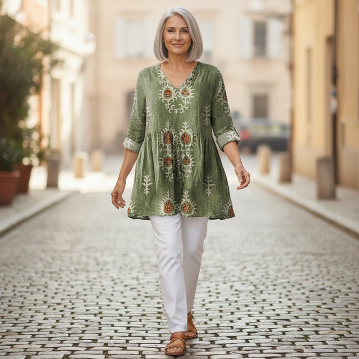 Sylvie - Blouse longue imprimée
