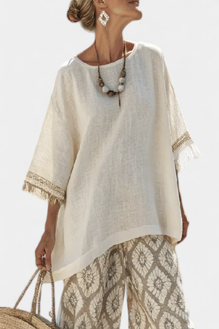 Élodie | Ensemble Boho Chic Élégant avec Blouse Longue