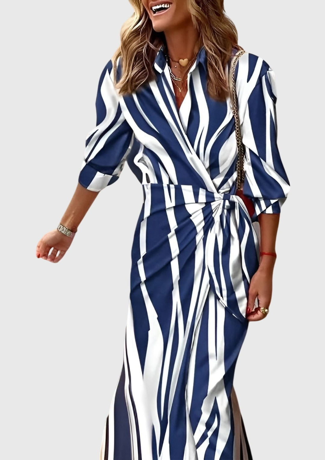 Everly | Robe Wrap Élégante avec Imprimé