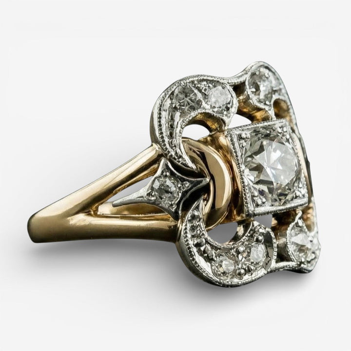 Bague en or vintage Zirkonia