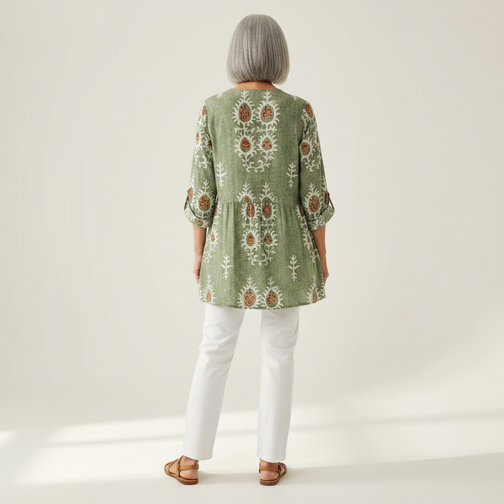 Sylvie - Blouse longue imprimée