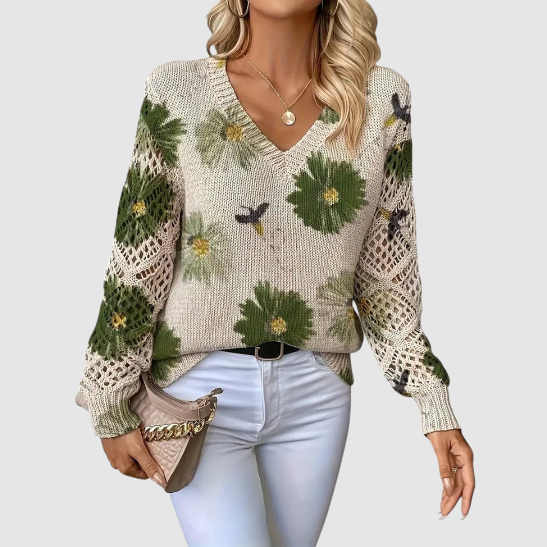 Perrine - Pull élégant avec motif floral