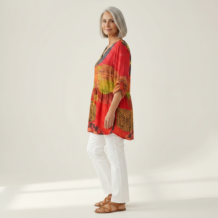 Fanny - Blouse longue imprimée