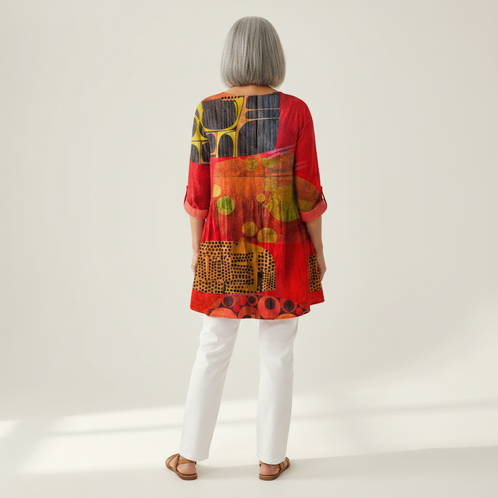 Fanny - Blouse longue imprimée