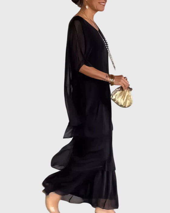 Patricia | Robe Élégante Longue et Fluide