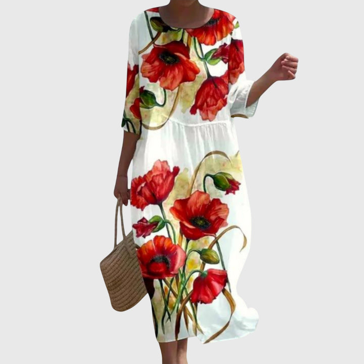 Martine | Robe Maxi Florale Élégante