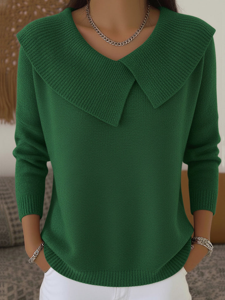 Caroline – Pull élégant en maille avec col distinctif