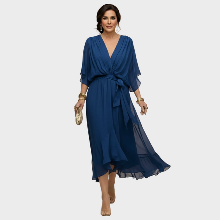 Monica Chiffon - Robe à décolleté en V