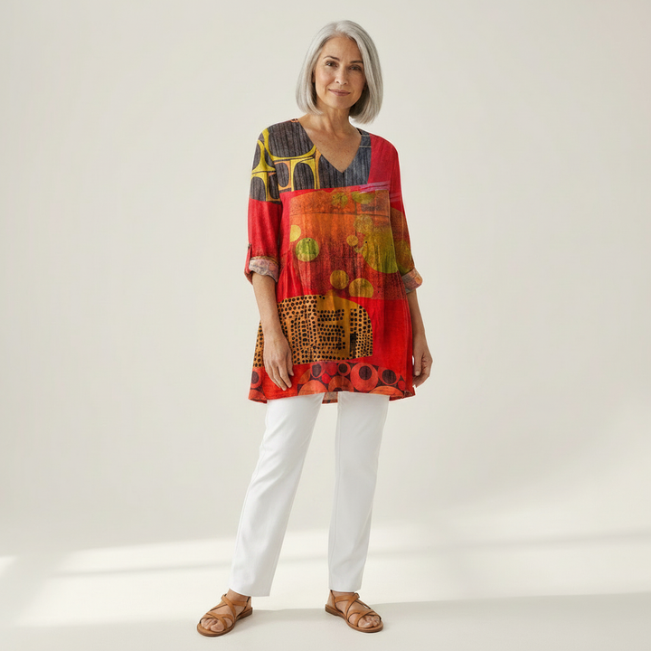 Fanny - Blouse longue imprimée