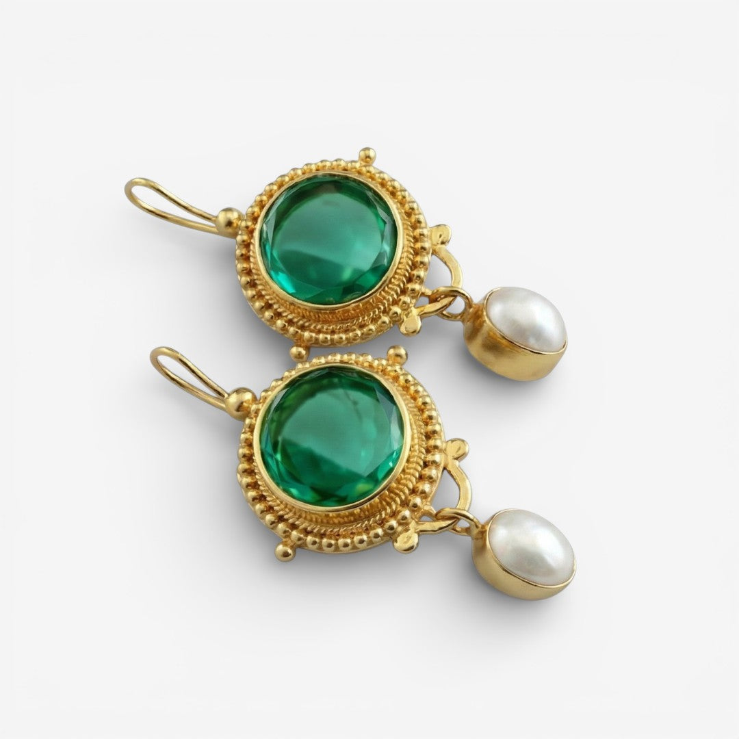 Boucles d'oreilles vintage en perles