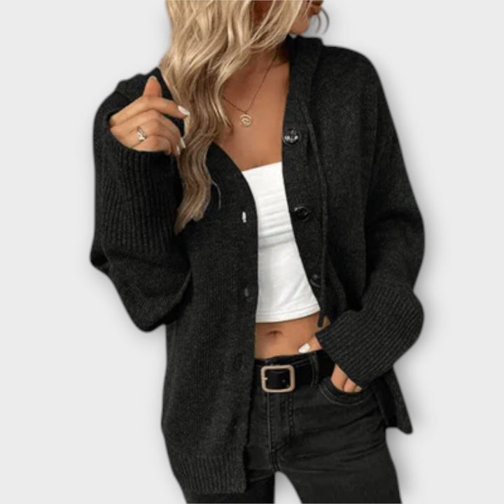 Brigitte - Cardigan beige avec boutons