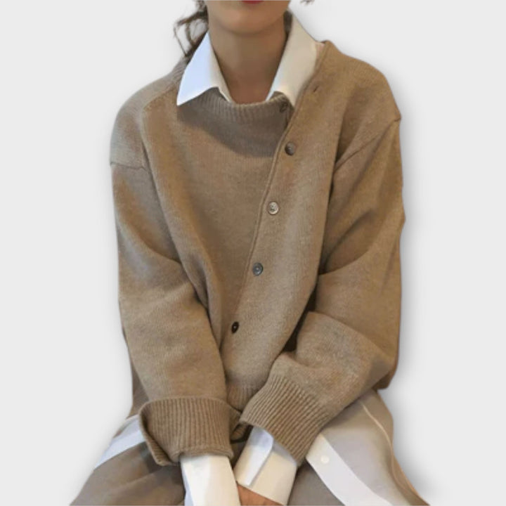 Aurélie - Cardigan décontracté beige