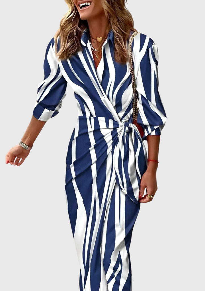 Everly | Robe Wrap Élégante avec Imprimé