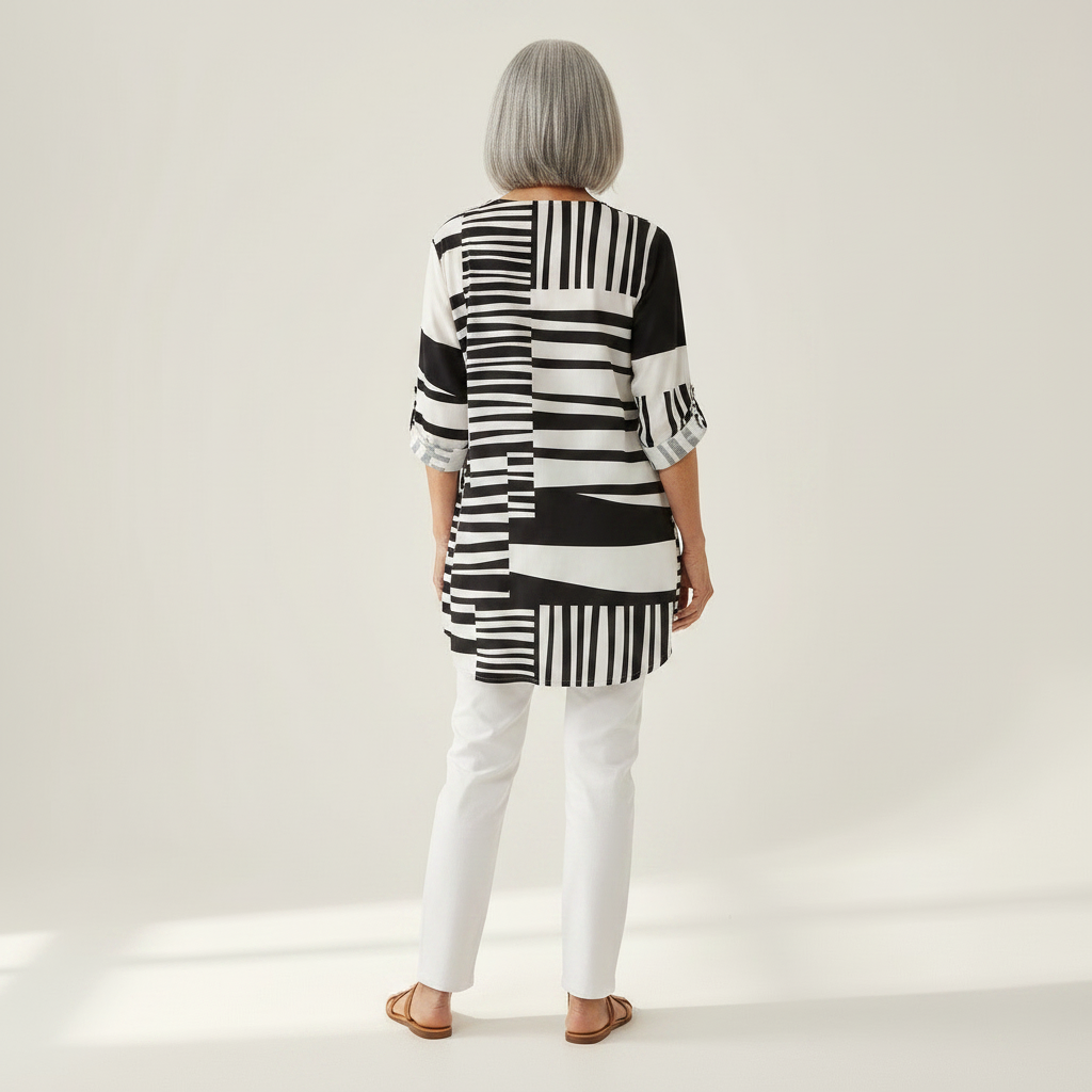 Denise - Blouse longue imprimée