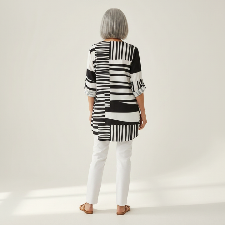 Denise - Blouse longue imprimée