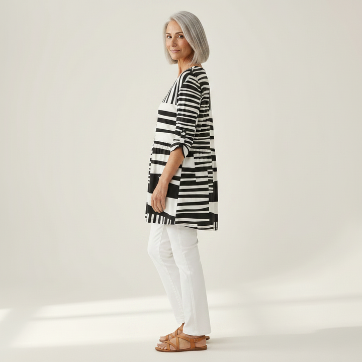 Denise - Blouse longue imprimée