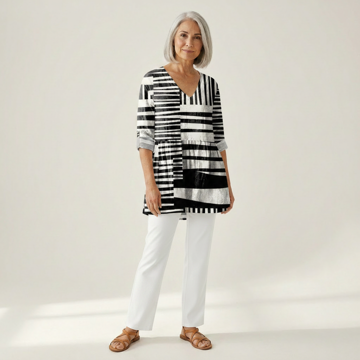 Denise - Blouse longue imprimée