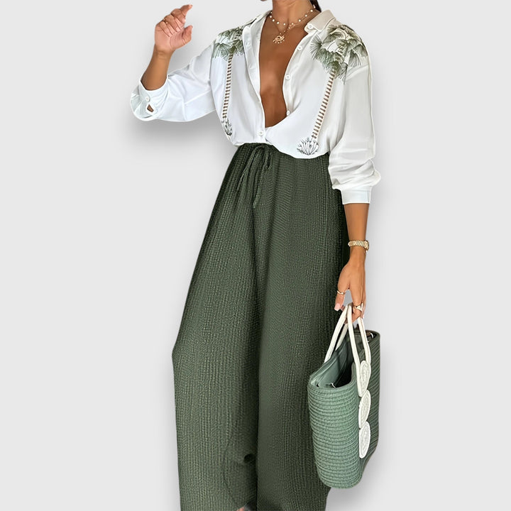 Catherine - Ensemble en style bicolore