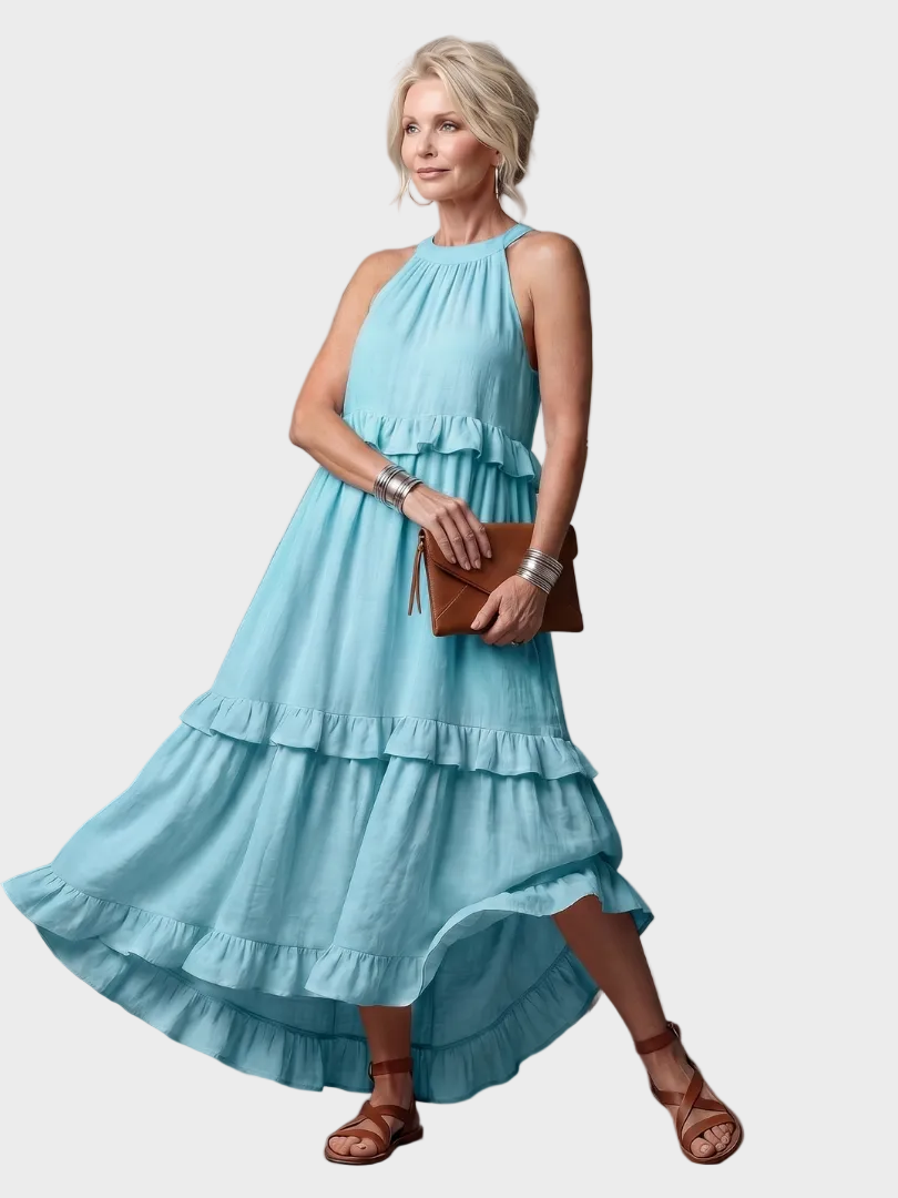Katia - Robe Maxi avec Halter et Volants