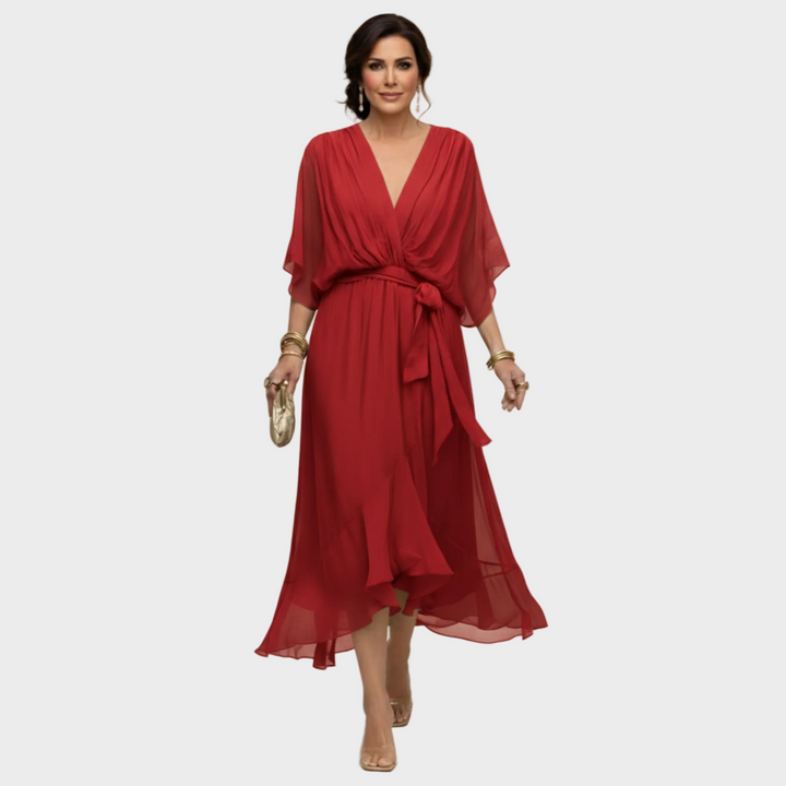 Monica Chiffon - Robe à décolleté en V