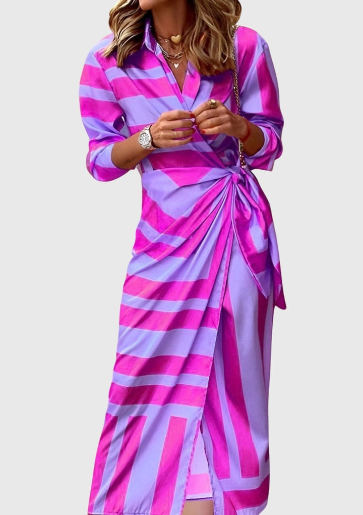 Everly | Robe Wrap Élégante avec Imprimé