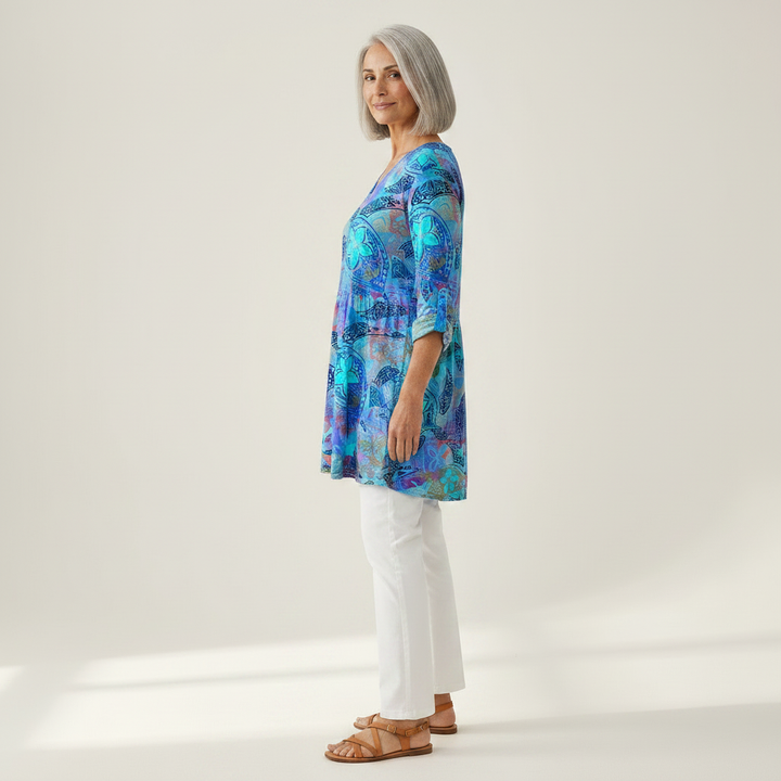Romy - Blouse longue imprimée