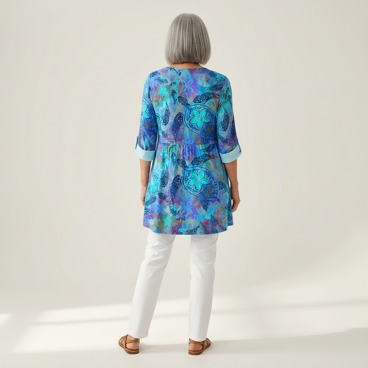 Romy - Blouse longue imprimée