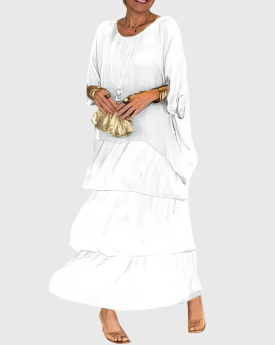 Patricia | Robe Élégante Longue et Fluide