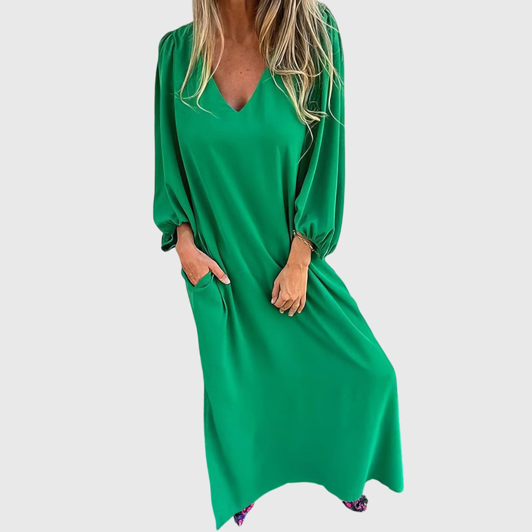 Carol |  Robe Longue Boho avec Poches