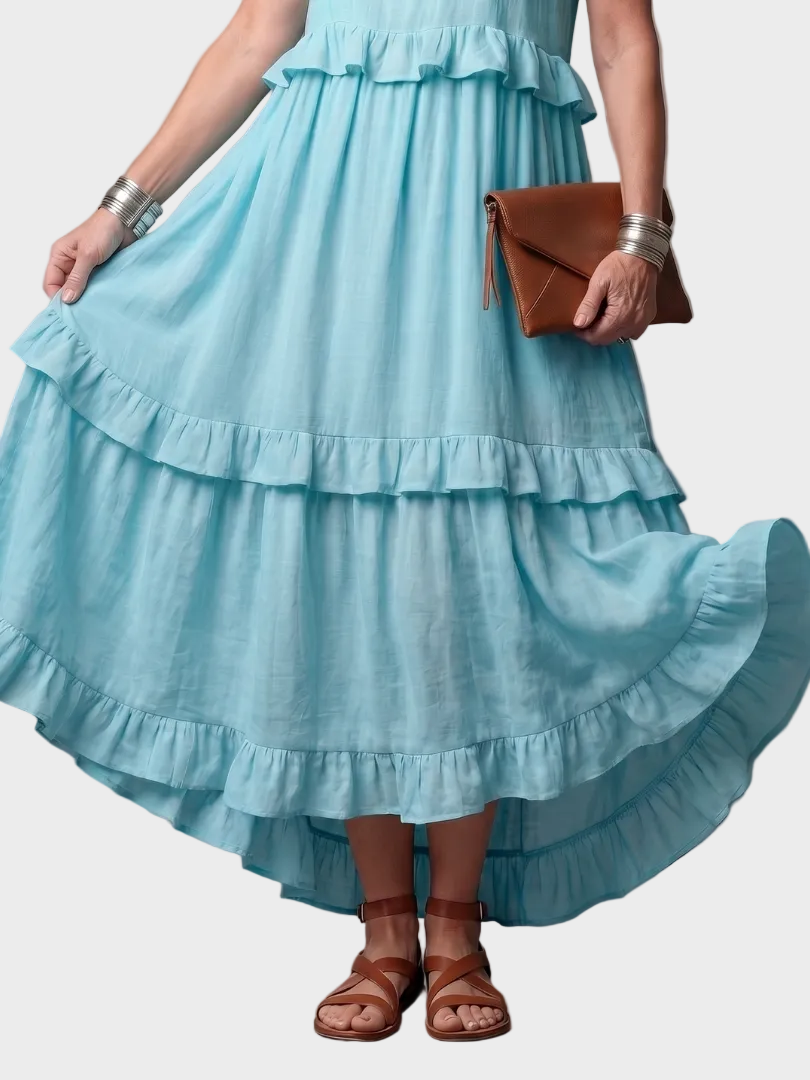 Katia - Robe Maxi avec Halter et Volants