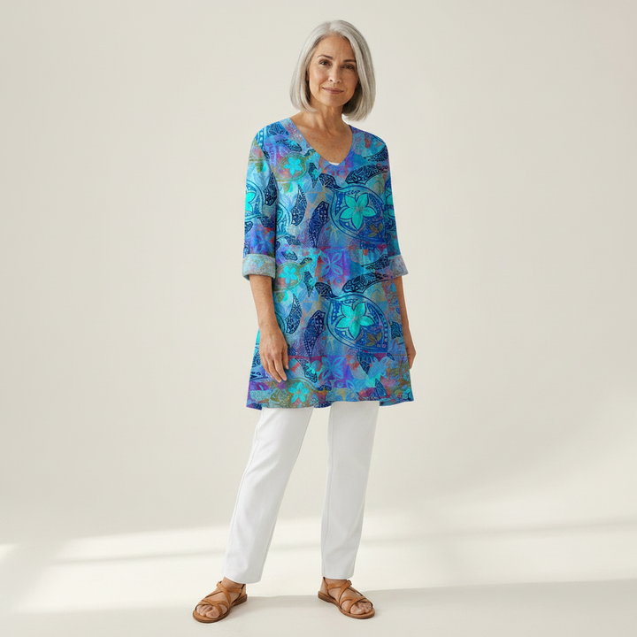 Romy - Blouse longue imprimée