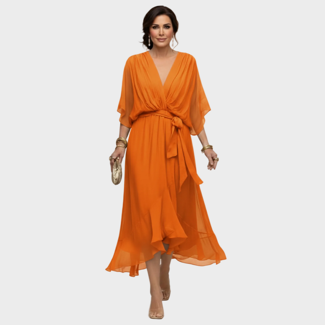 Monica Chiffon - Robe à décolleté en V