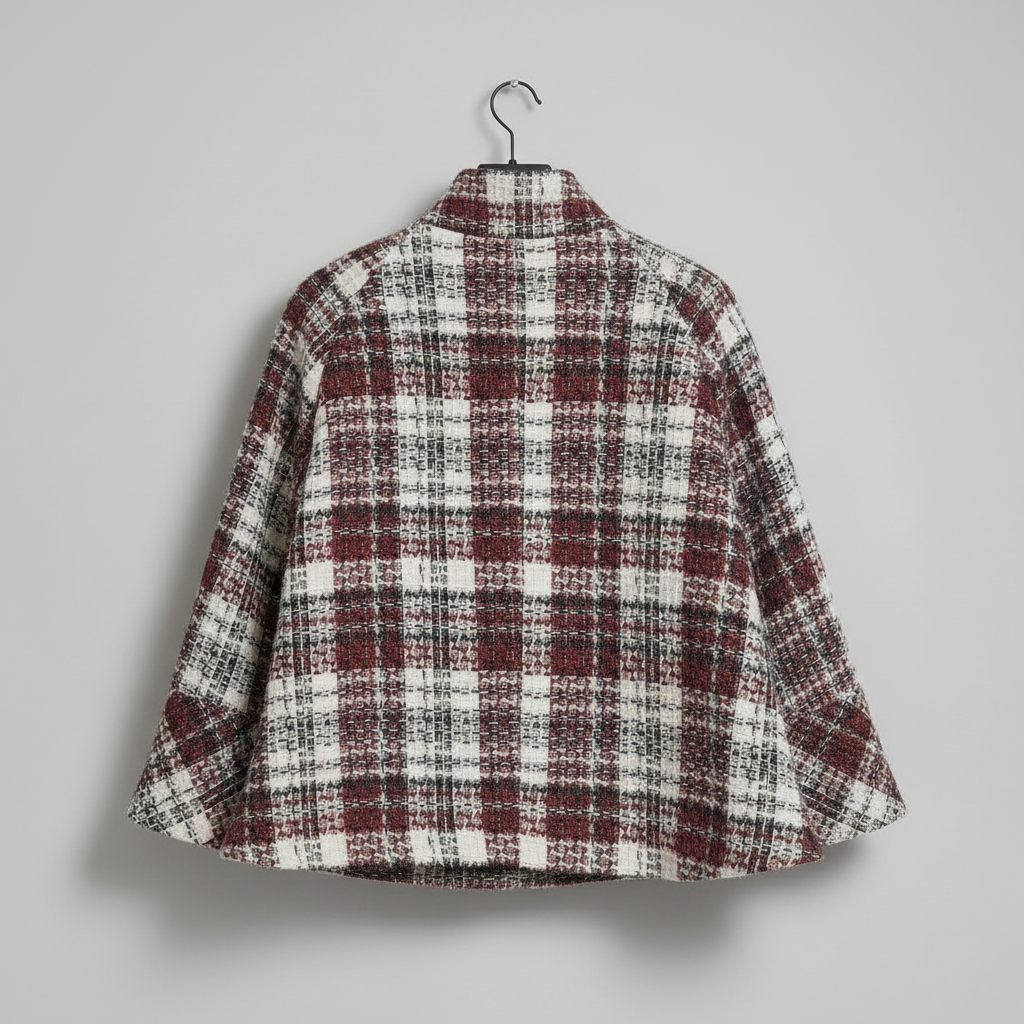 Beatrice | Veste Cape à Carreaux