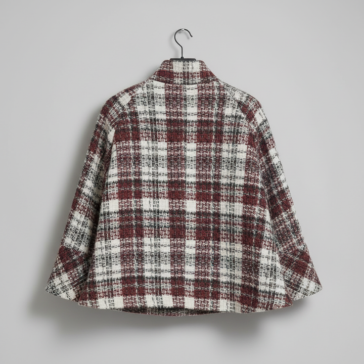 Beatrice | Veste Cape à Carreaux