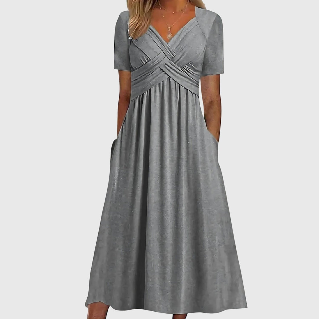 Viola | Robe Midi avec Contrôle du Ventre