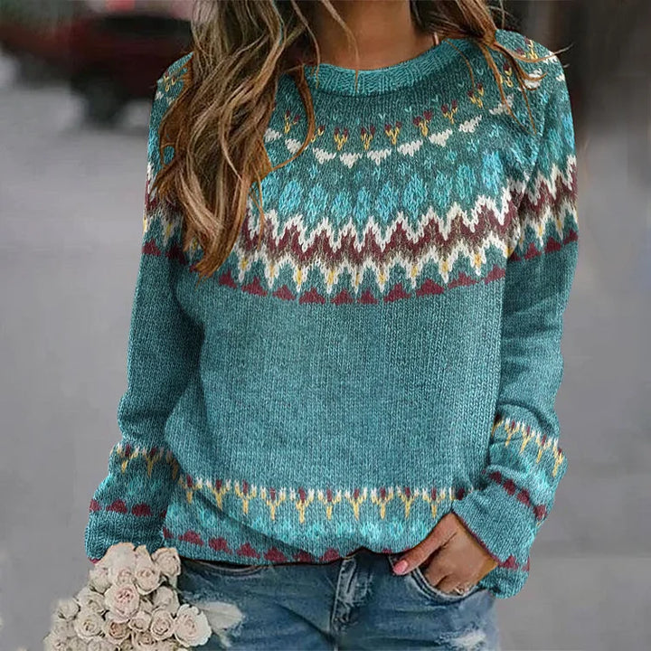 Regina | Pull avec Motif Rétro Wave