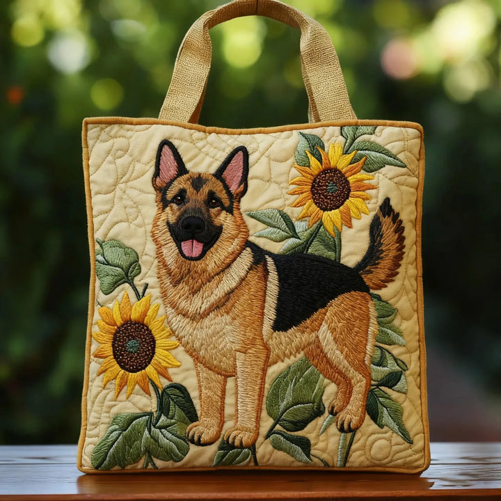 Sac tote avec doublure - Berger Allemand Floral